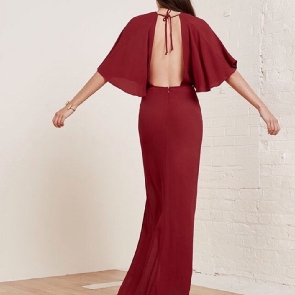 Reformation Burgundy Maxi Dress - Picture 5 of 12